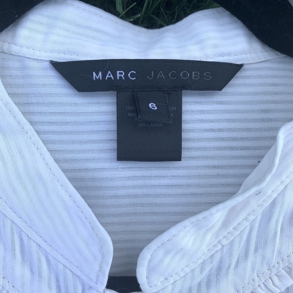 Marc Jacobs Ivory Bib-front Button Long Sleeve Blouse - Picture 5 of 8